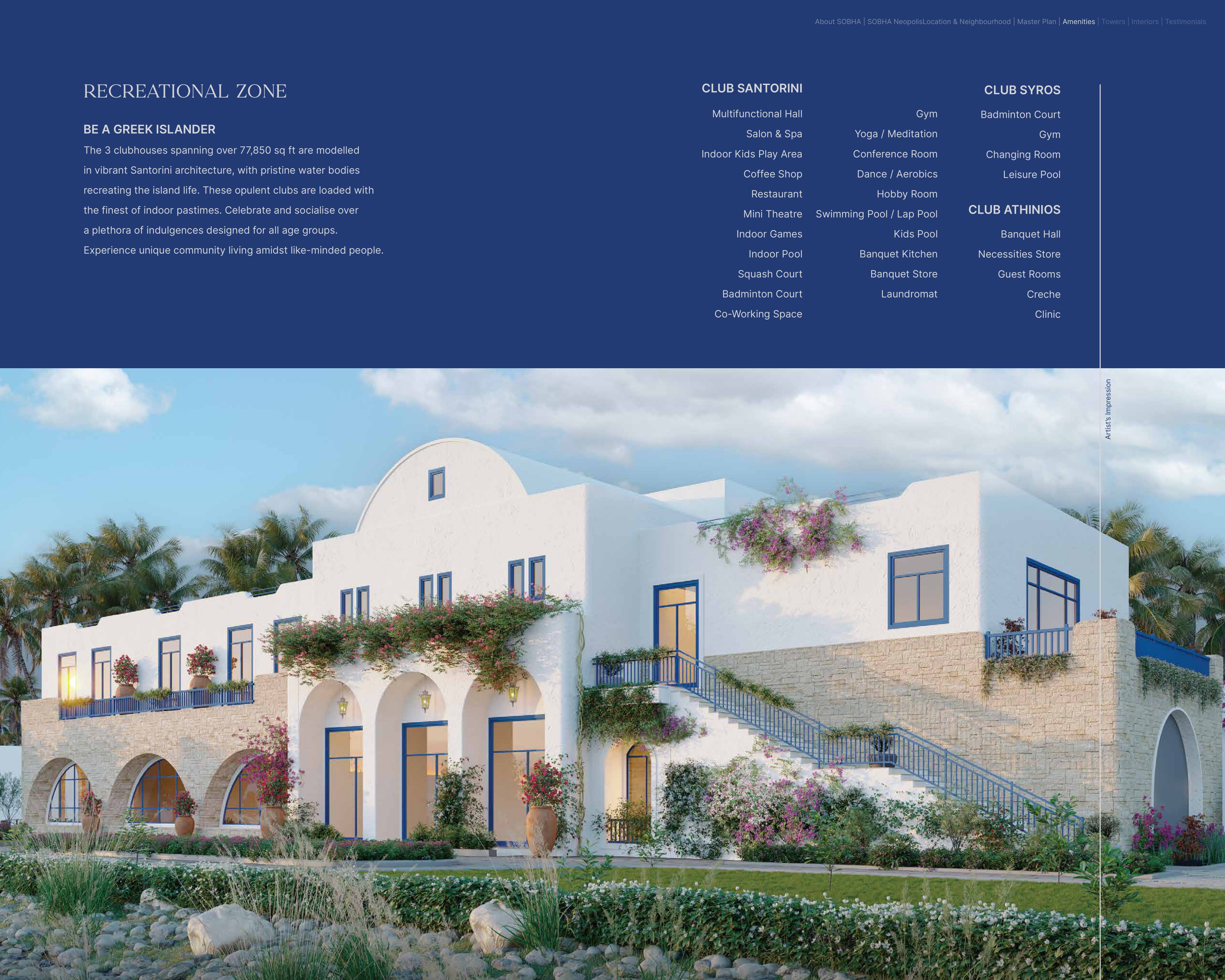 Sobha Neopolis Club Santorini